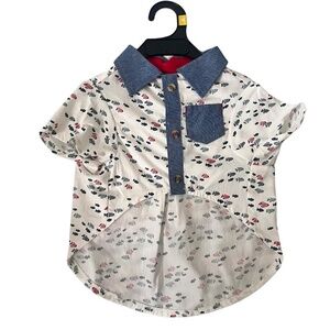 (NWOT) Bond & Co. Nice Catch Nautical Dog Shirt | Fish Print | Medium